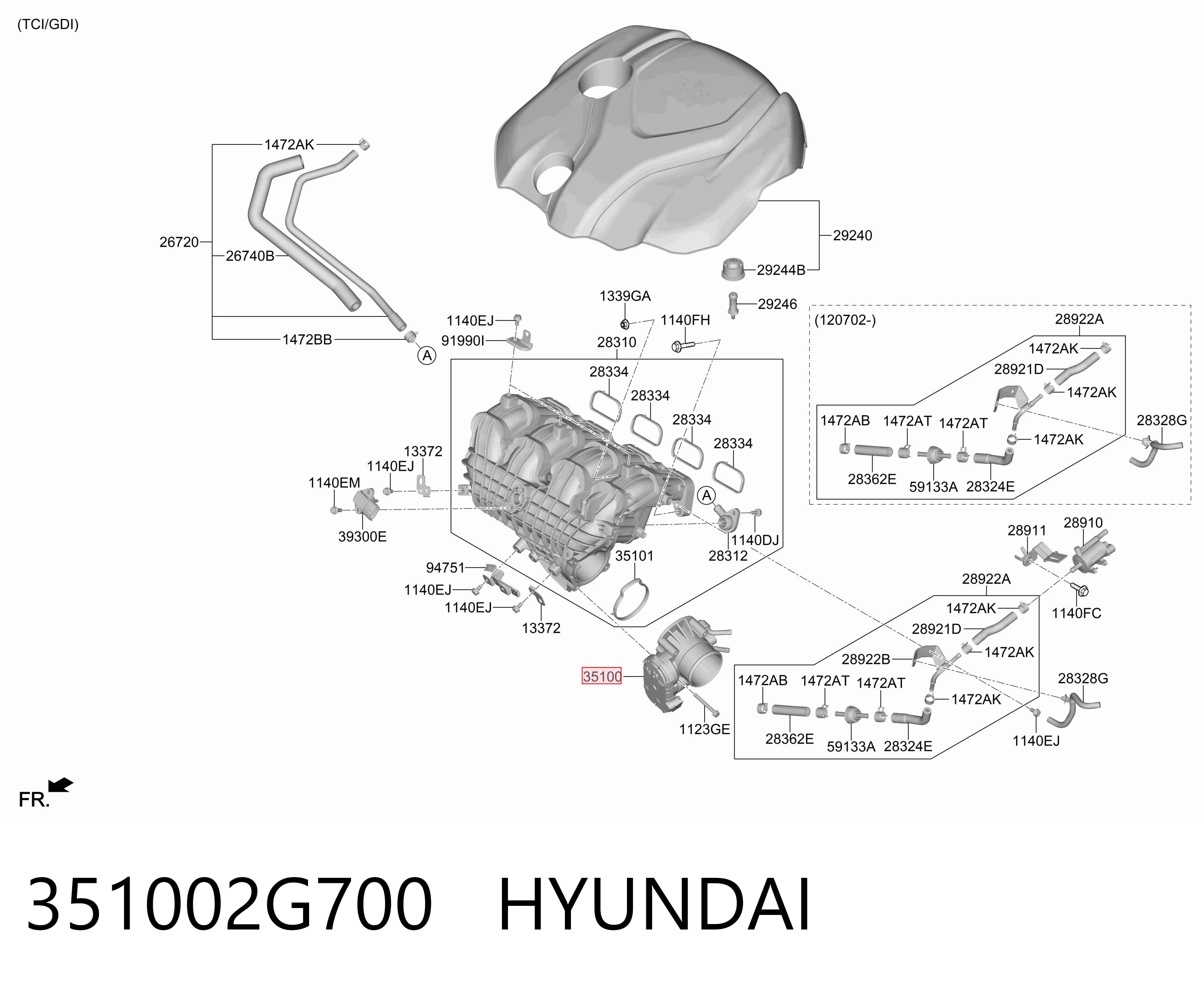 351002G700 Hyundai/Kia Дроссельная заслонка