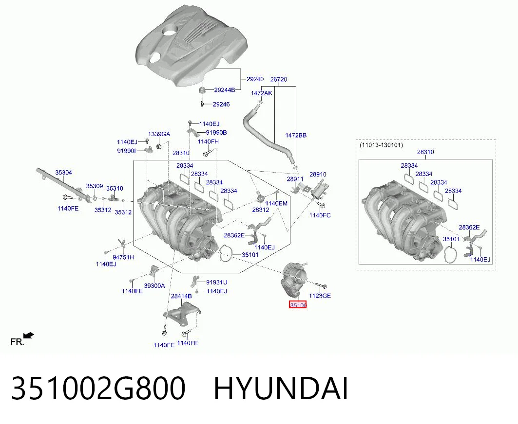 351002G800 Hyundai/Kia Дроссельная заслонка