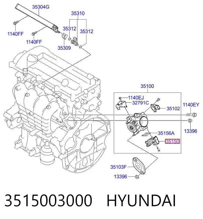 3515003000 Hyundai/Kia Датчик холостого хода