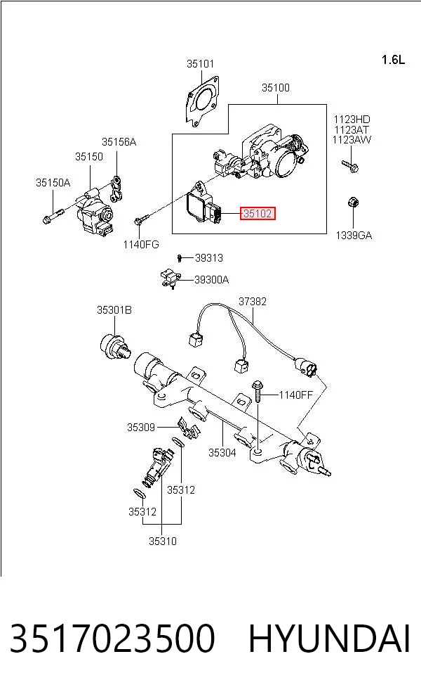  Датчик дроссельной заслонки Hyundai Trajet 