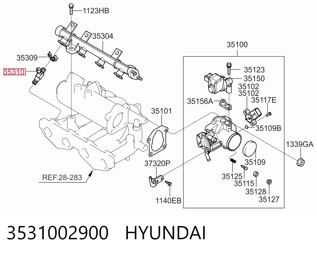 3531002900 Hyundai/Kia Топливные форсунки