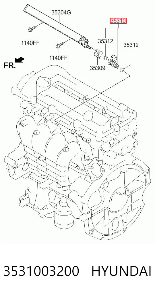 3531003200 Hyundai/Kia Топливные форсунки