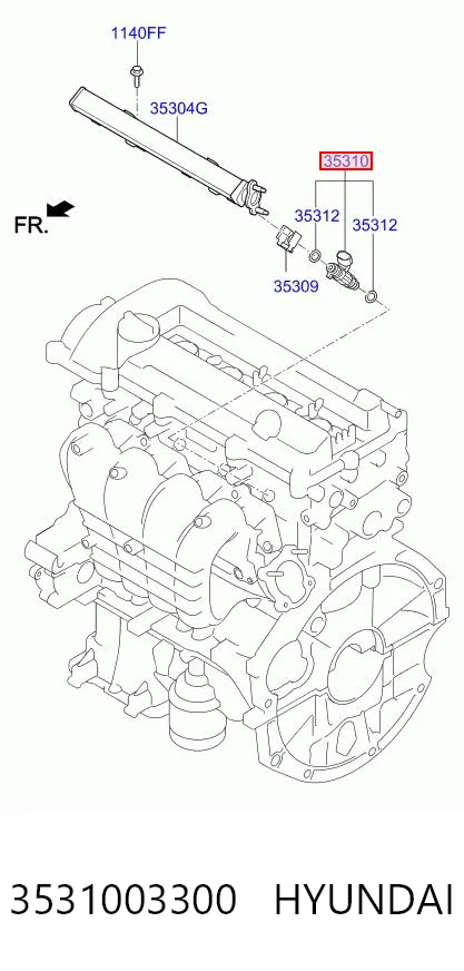 3531003300 Hyundai/Kia Топливные форсунки