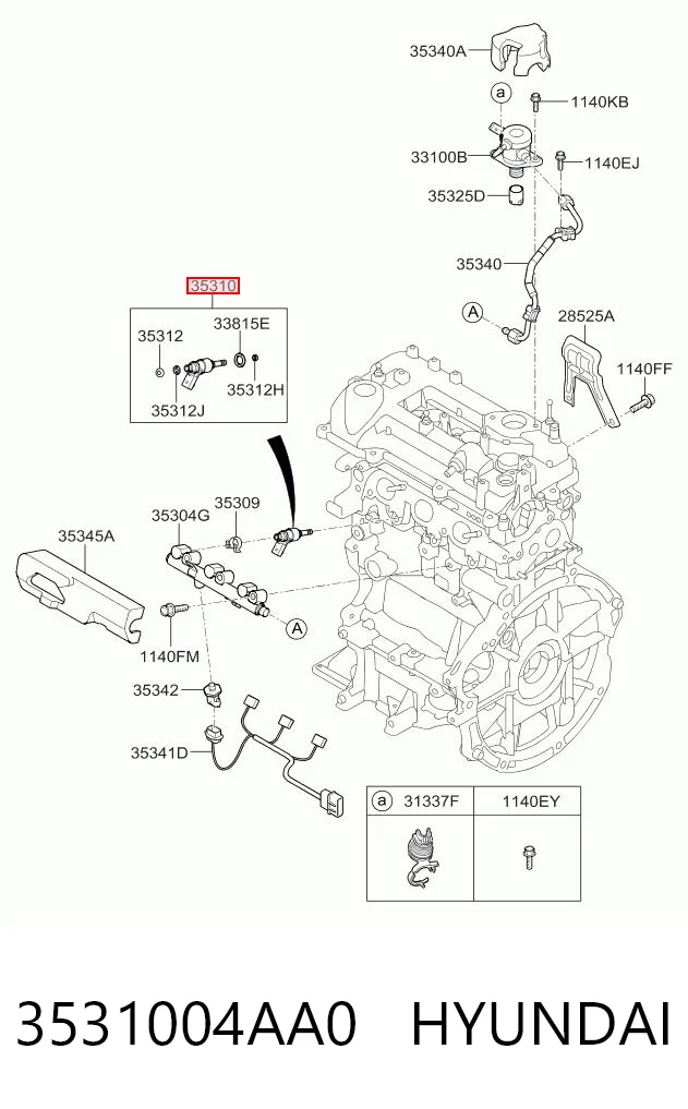 3531004AA0 Hyundai/Kia Топливные форсунки