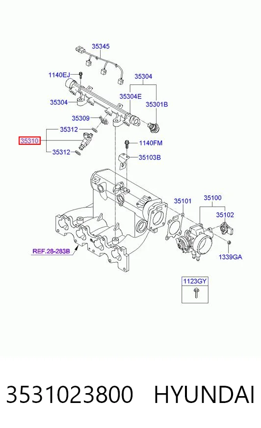 3531023800 Hyundai/Kia Топливные форсунки