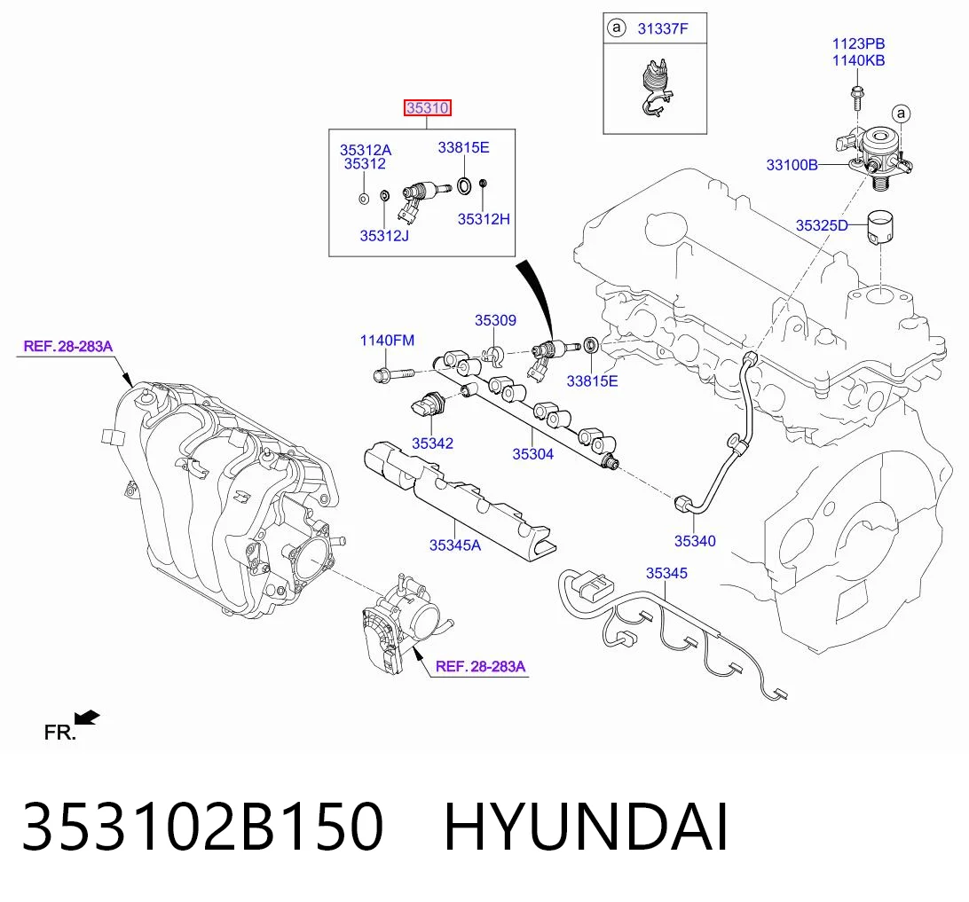 353102B150 Hyundai/Kia Топливные форсунки