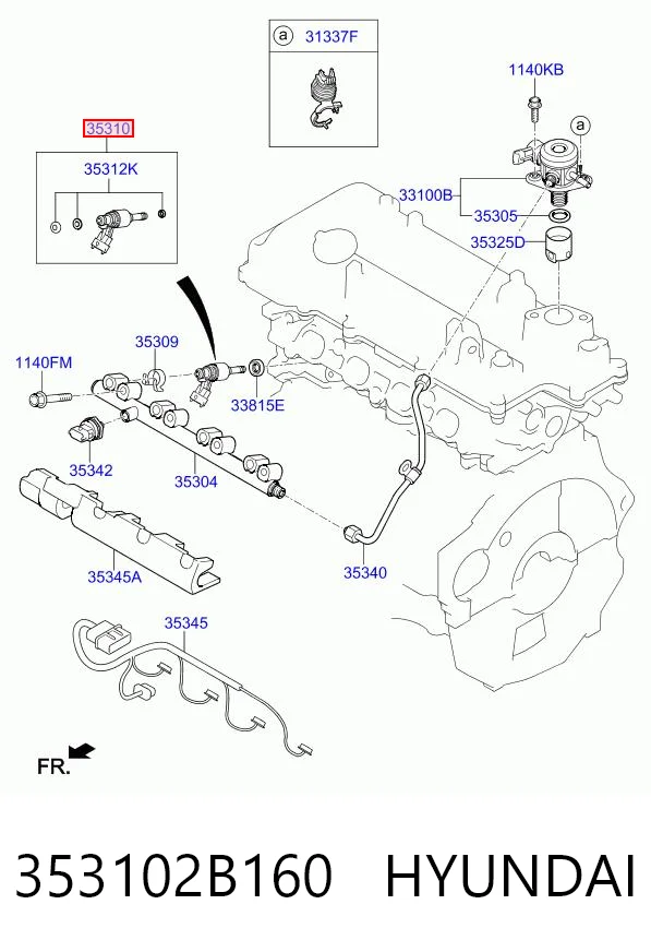 353102B160 Hyundai/Kia Топливные форсунки