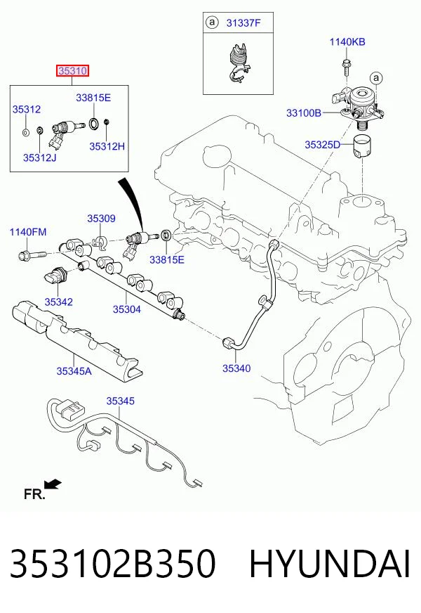 353102B350 Hyundai/Kia Топливные форсунки