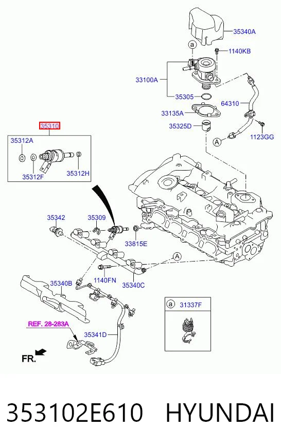 353102E610 Hyundai/Kia Топливные форсунки