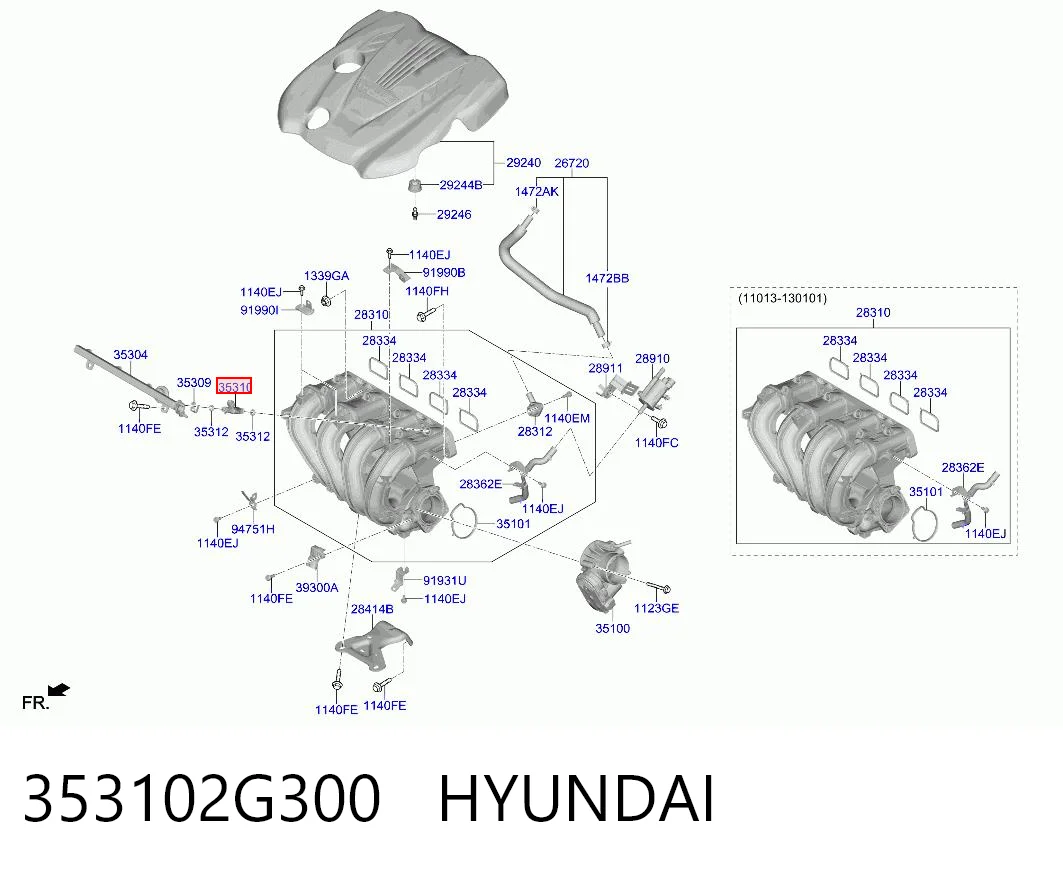 353102G300 Hyundai/Kia Топливные форсунки