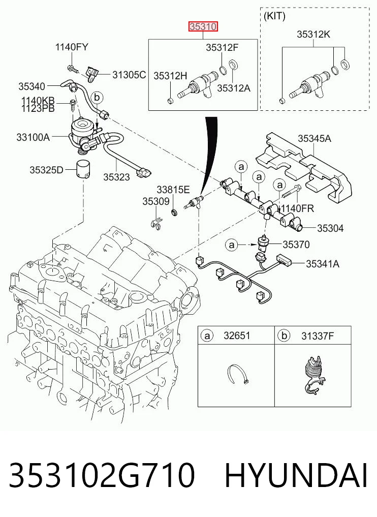 Форсунка инжектора KIA Sorento II внедорожник (XM) (2009 - 2014) цена, от 12.67 USD