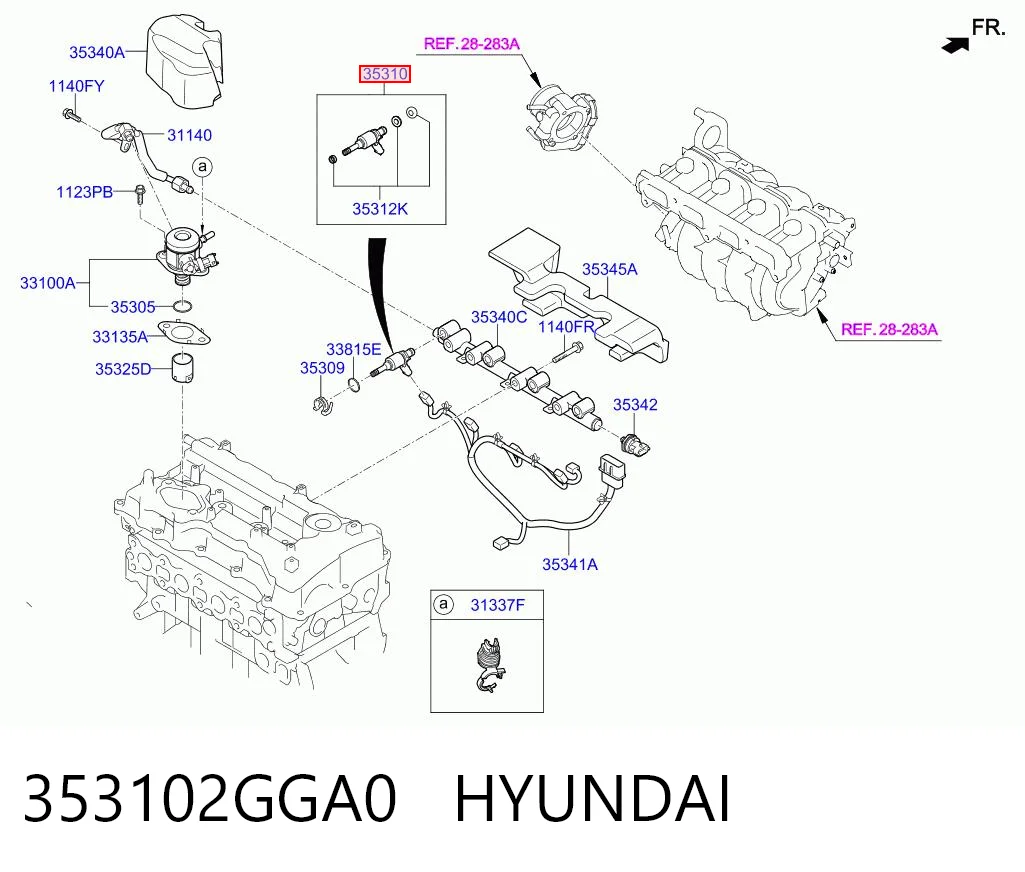 353102GGA0 Hyundai/Kia Топливные форсунки