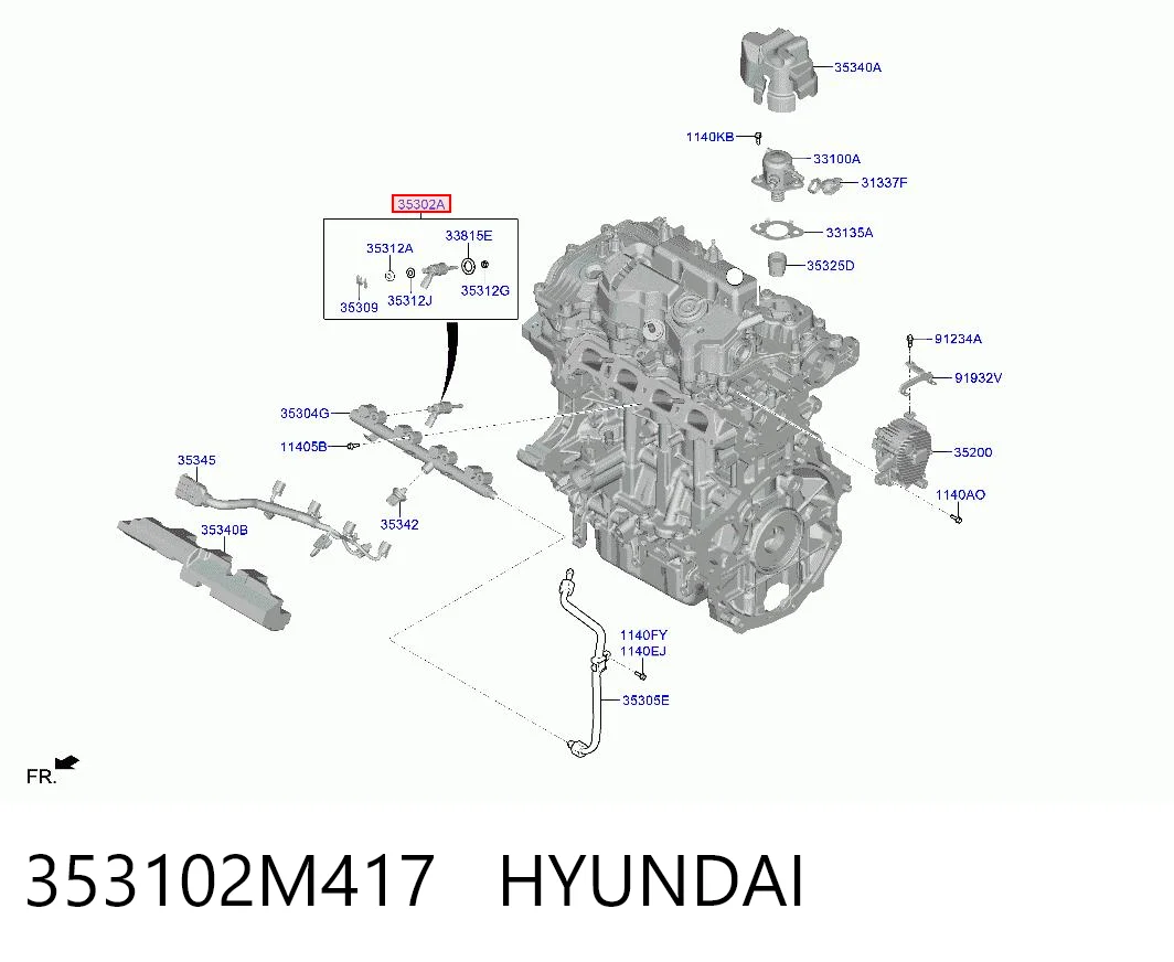 353102M417 Hyundai/Kia Топливные форсунки