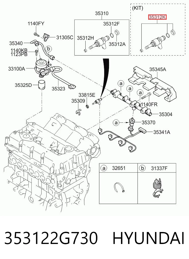 353122G730 Hyundai/Kia Ремкомплект насос-форсунки