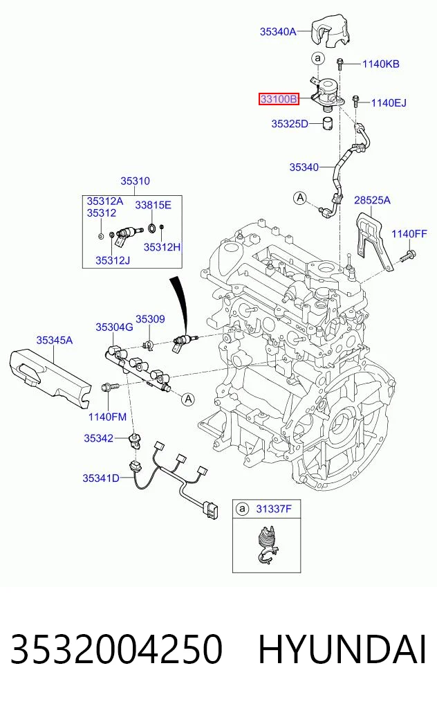 3532004250 Hyundai/Kia Насос топливный высокого давления (ТНВД)