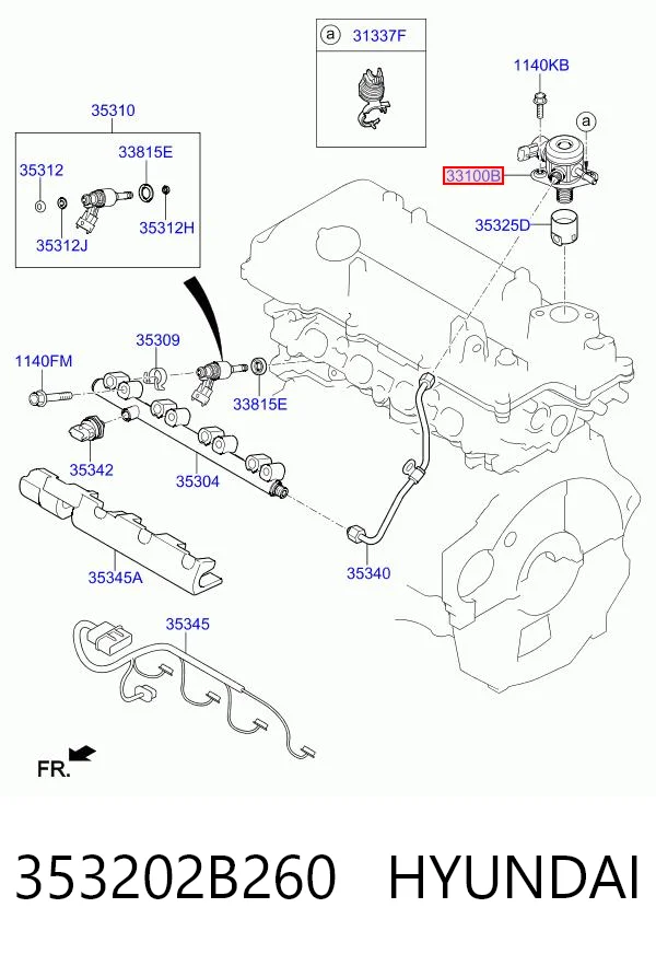 353202B260 Hyundai/Kia Насос топливный высокого давления (ТНВД)