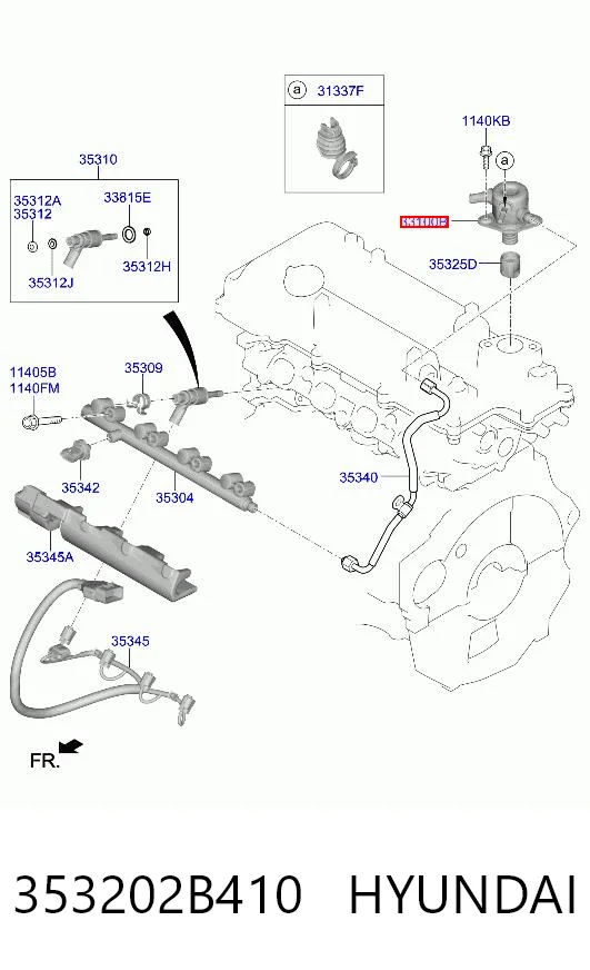 353202B410 Hyundai/Kia Насос топливный высокого давления (ТНВД)