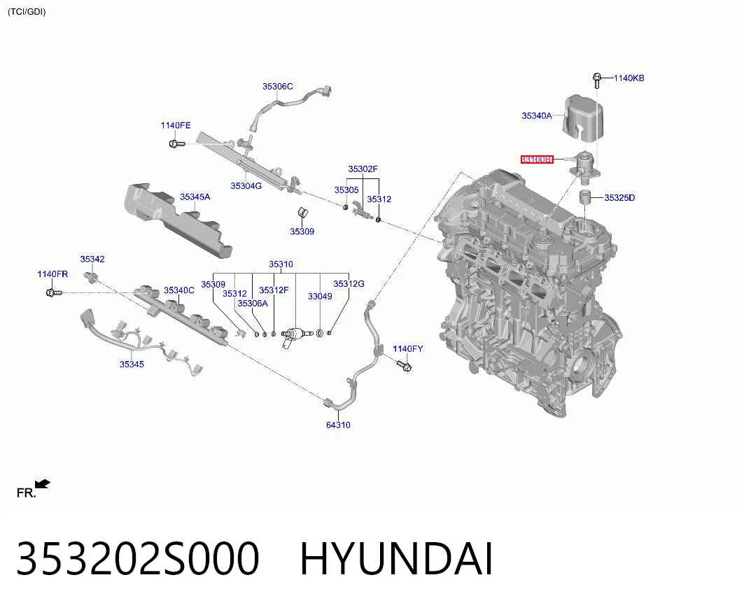 353202S000 Hyundai/Kia Насос топливный высокого давления (ТНВД)