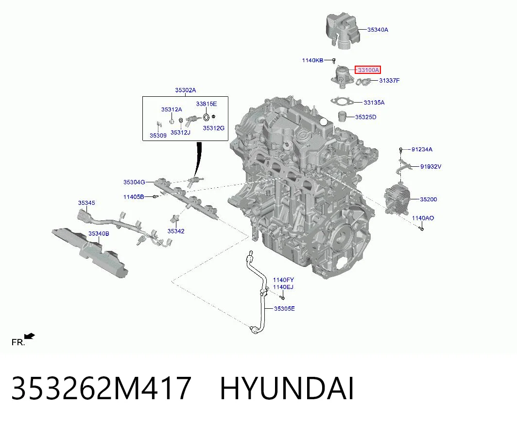 353262M417 Hyundai/Kia Топливный насос автономного отопителя