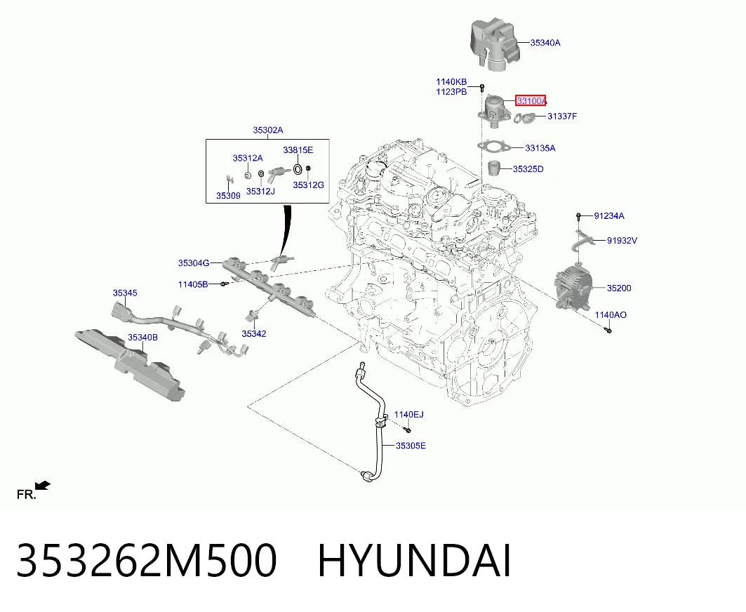 353262M500 Hyundai/Kia Насос топливный высокого давления (ТНВД)