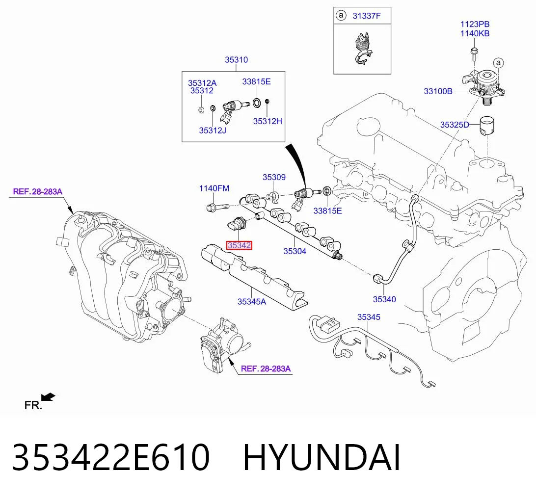 353422E610 Hyundai/Kia Манометры
