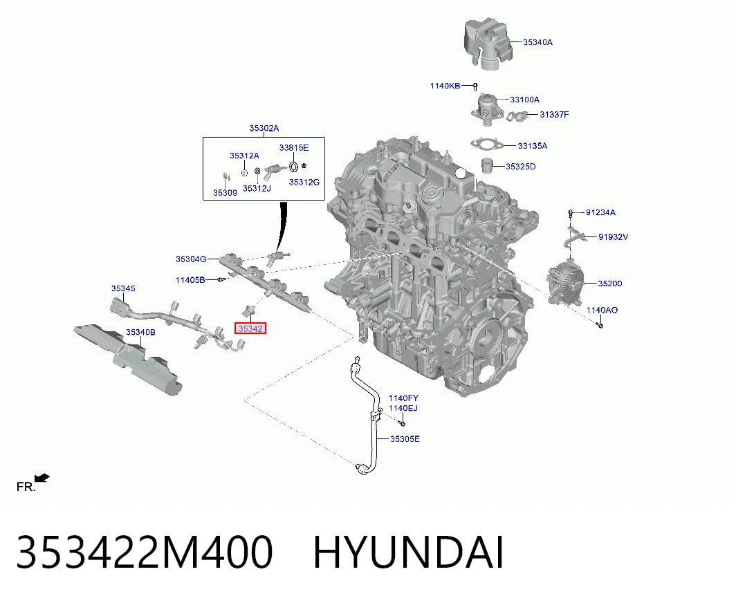 353422M400 Hyundai/Kia Манометры