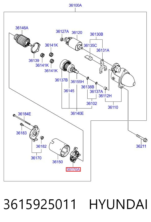 SBH1039S ASR Щеточный узел на стартер