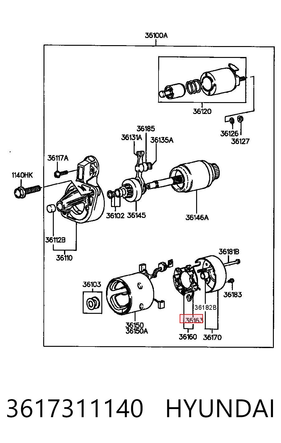 Щетка стартера Magneti Marelli 940113190130