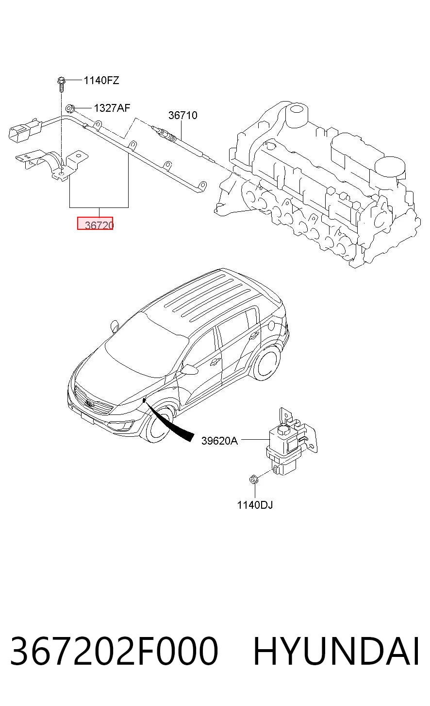 367202F000 Hyundai/Kia Провод высоковольтный