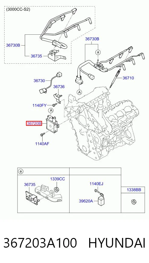 367203A100 Hyundai/Kia Реле свечей накала