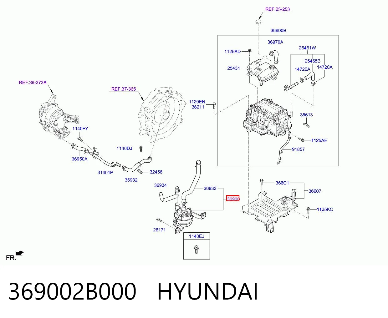 369002B000 Hyundai/Kia Насос охлаждения инвертора