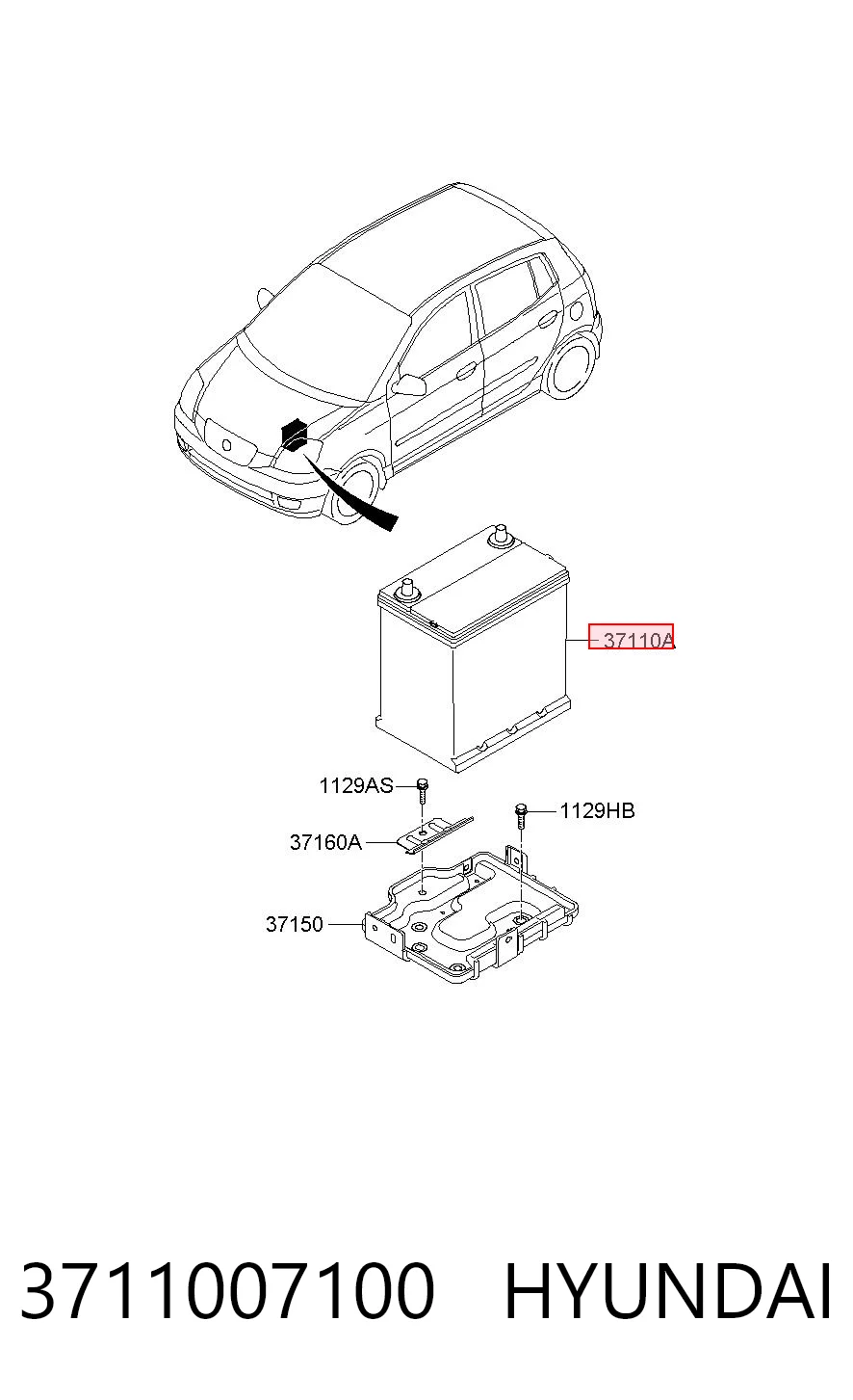 Аккумулятор 3711005100 Chrysler