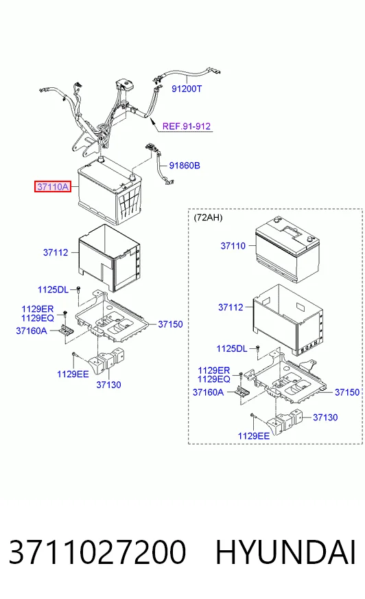 Аккумулятор 371103A100 Chrysler