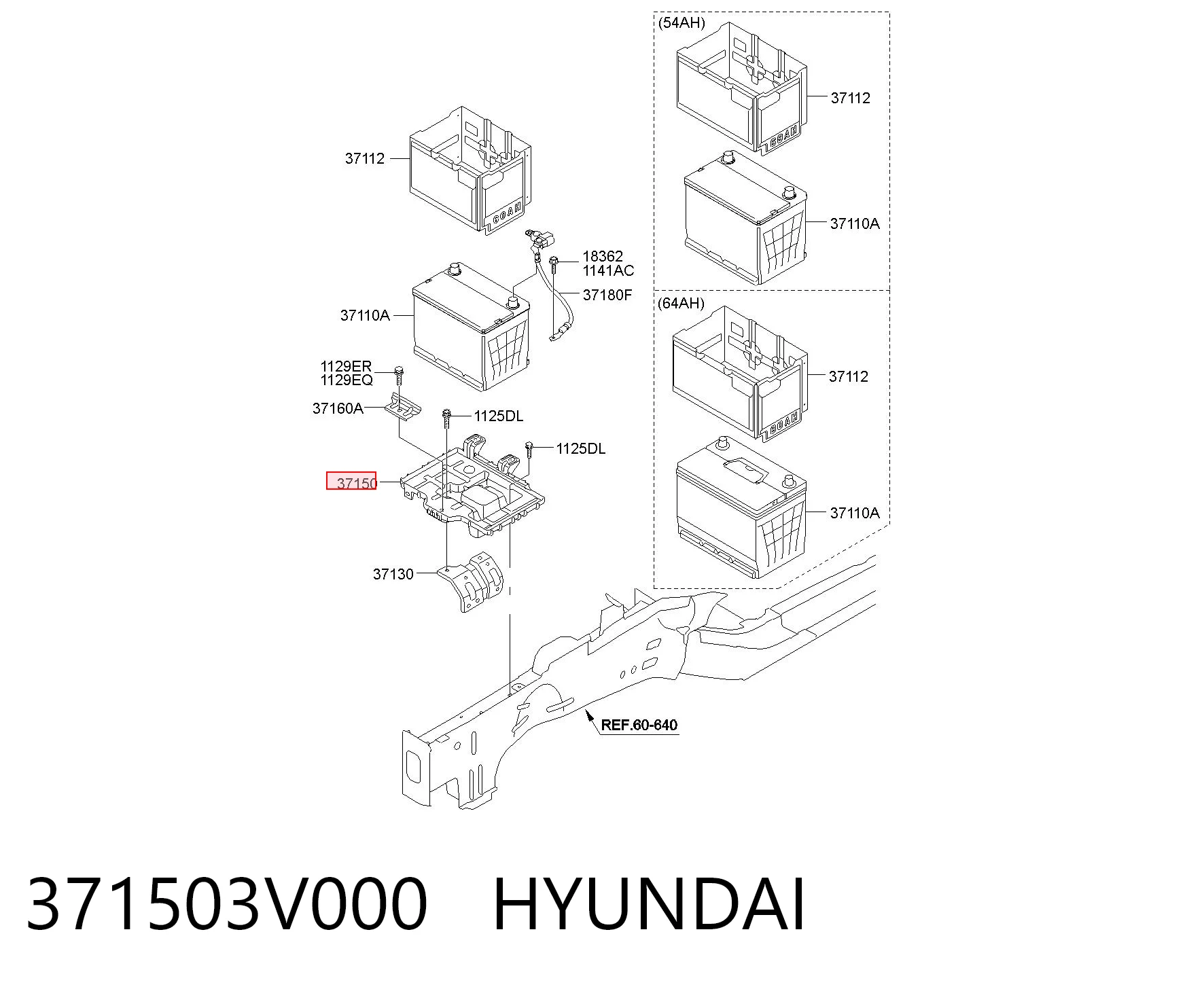 371503V000 Hyundai/Kia Аккумуляторная батарея