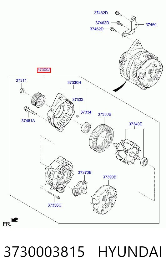 3730003815 Hyundai/Kia Генератор автомобильный