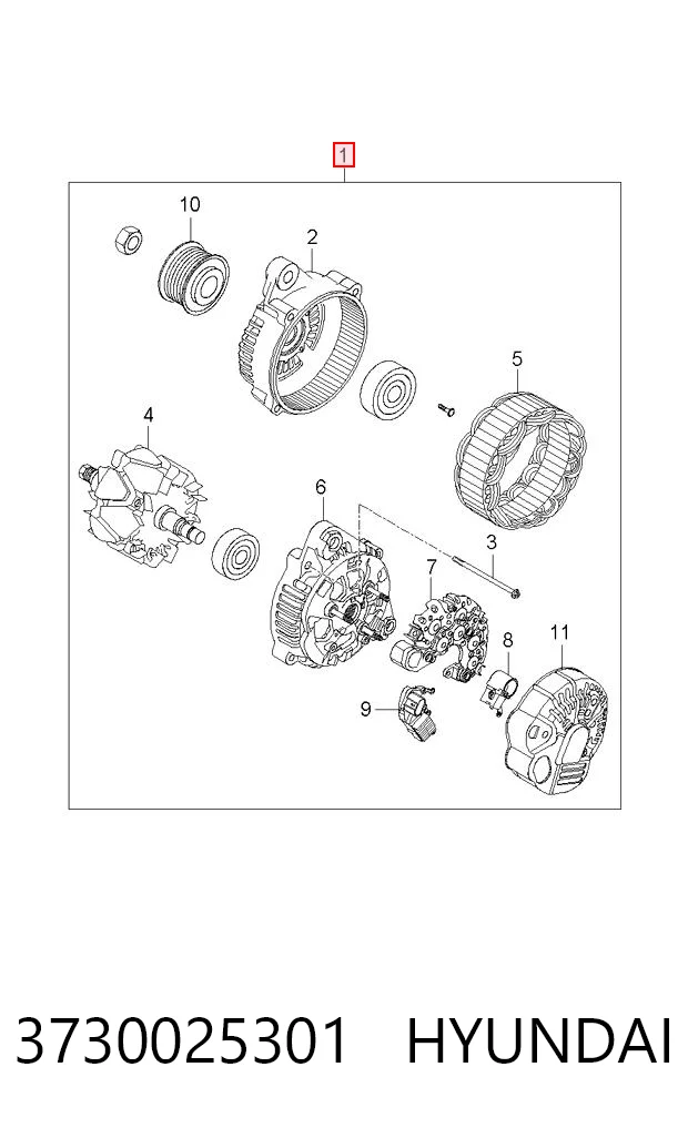 3730025301 Hyundai/Kia Генератор автомобильный