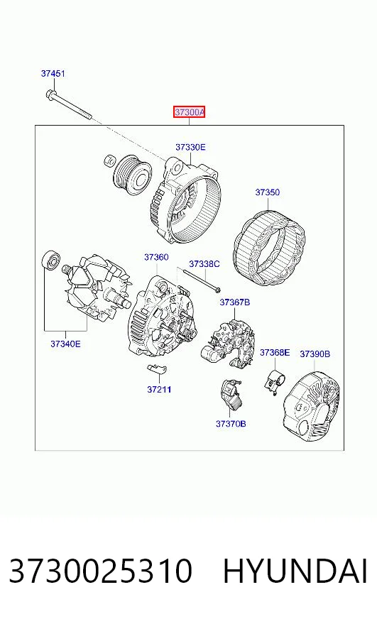 3730025310 Hyundai/Kia Генератор автомобильный