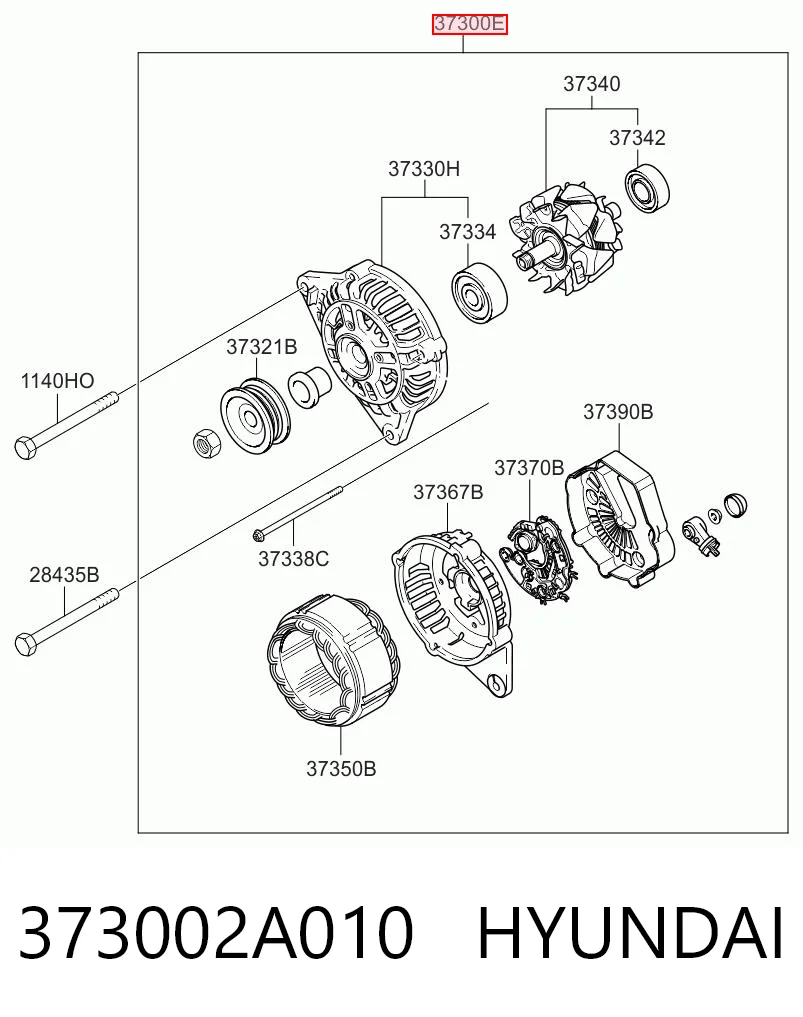 373002A010 Hyundai/Kia Генератор автомобильный