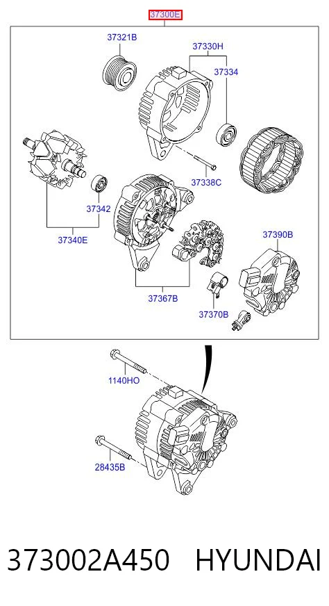 373002A450 Hyundai/Kia Генератор автомобильный