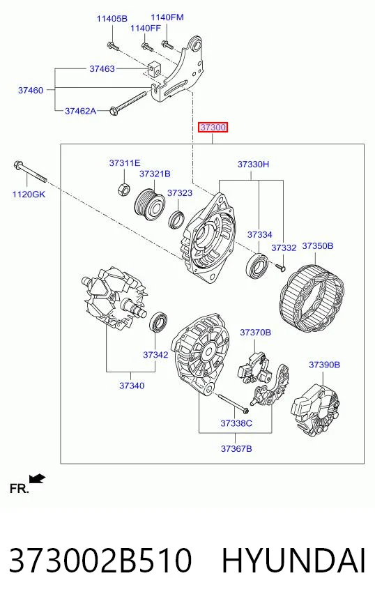 373002B510 Hyundai/Kia Генератор автомобильный