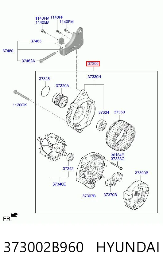 373002B960 Hyundai/Kia Генератор автомобильный