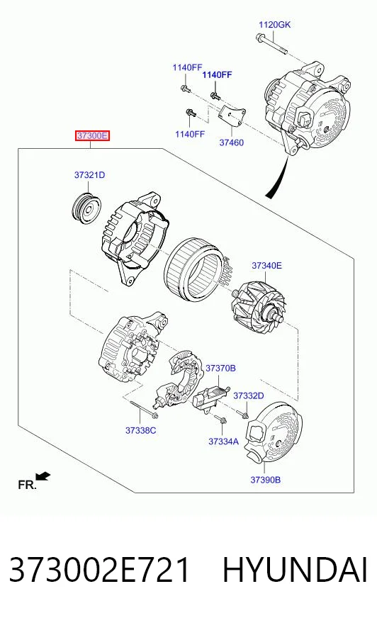 373002E721 Hyundai/Kia Генератор автомобильный