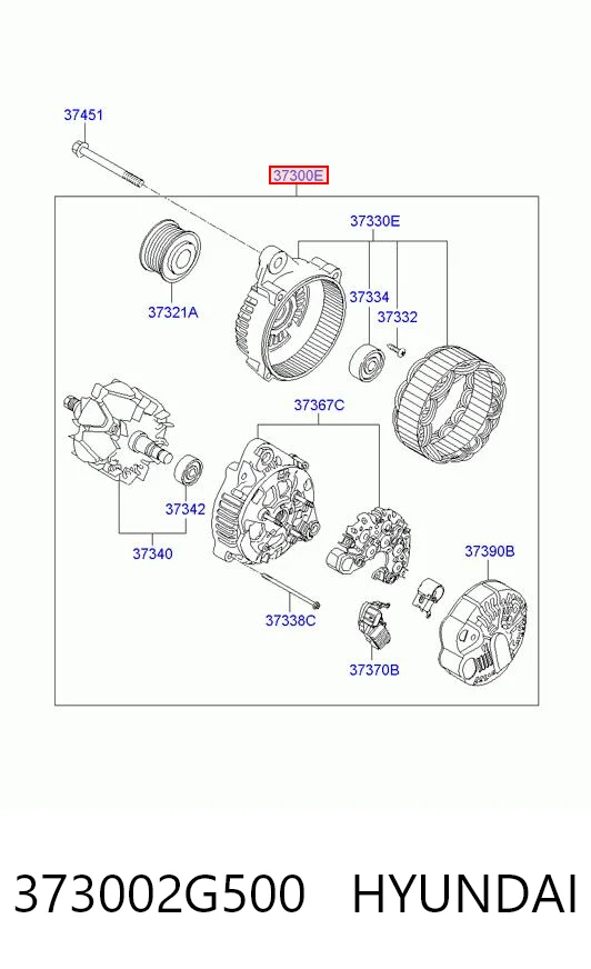 373002G500 Hyundai/Kia Генератор автомобильный
