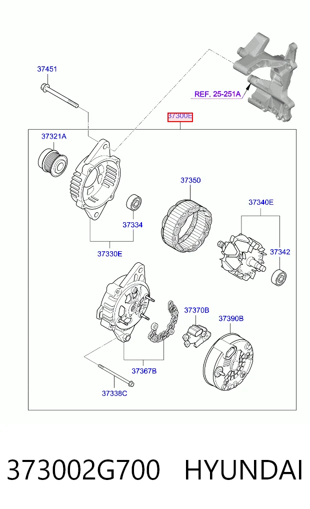 373002G700 Hyundai/Kia Генератор автомобильный