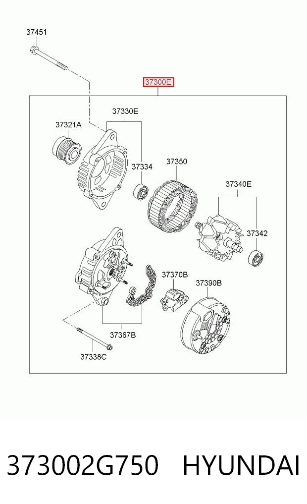 373002G750 Hyundai/Kia Генератор автомобильный