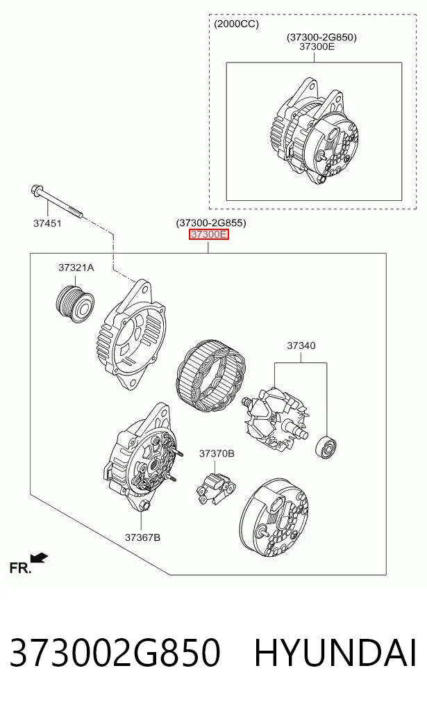 373002G850 Hyundai/Kia Генератор автомобильный