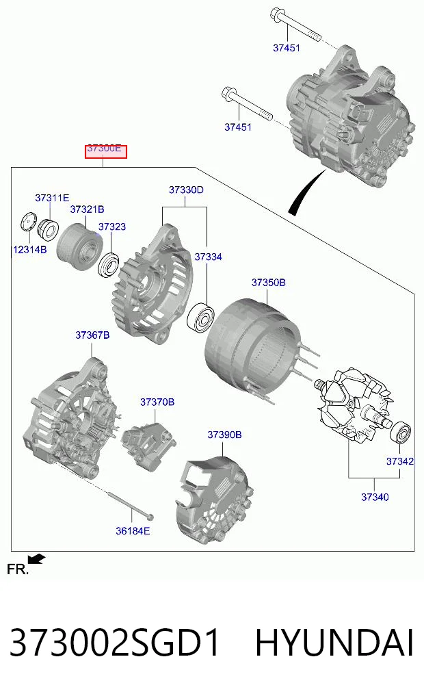 373002SGD1 Hyundai/Kia Генератор автомобильный