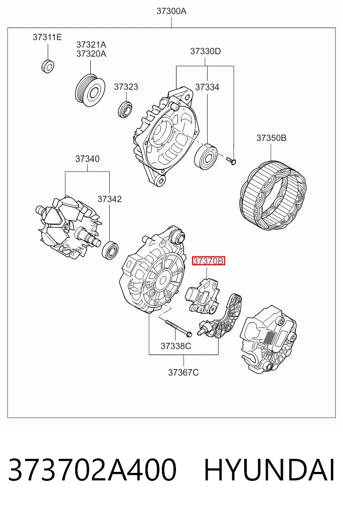 373702A400 Hyundai/Kia Реле-регулятор напряжения