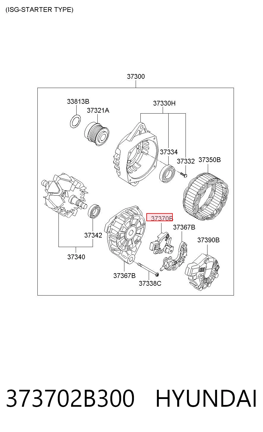 373702B300 Hyundai/Kia Реле-регулятор напряжения