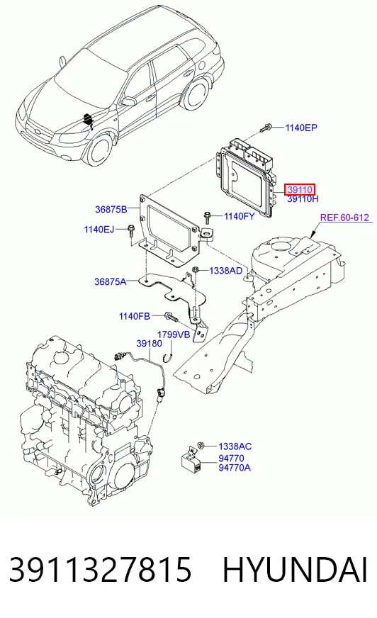 Мозги двигателя на Hyundai Santa Fe II CM
